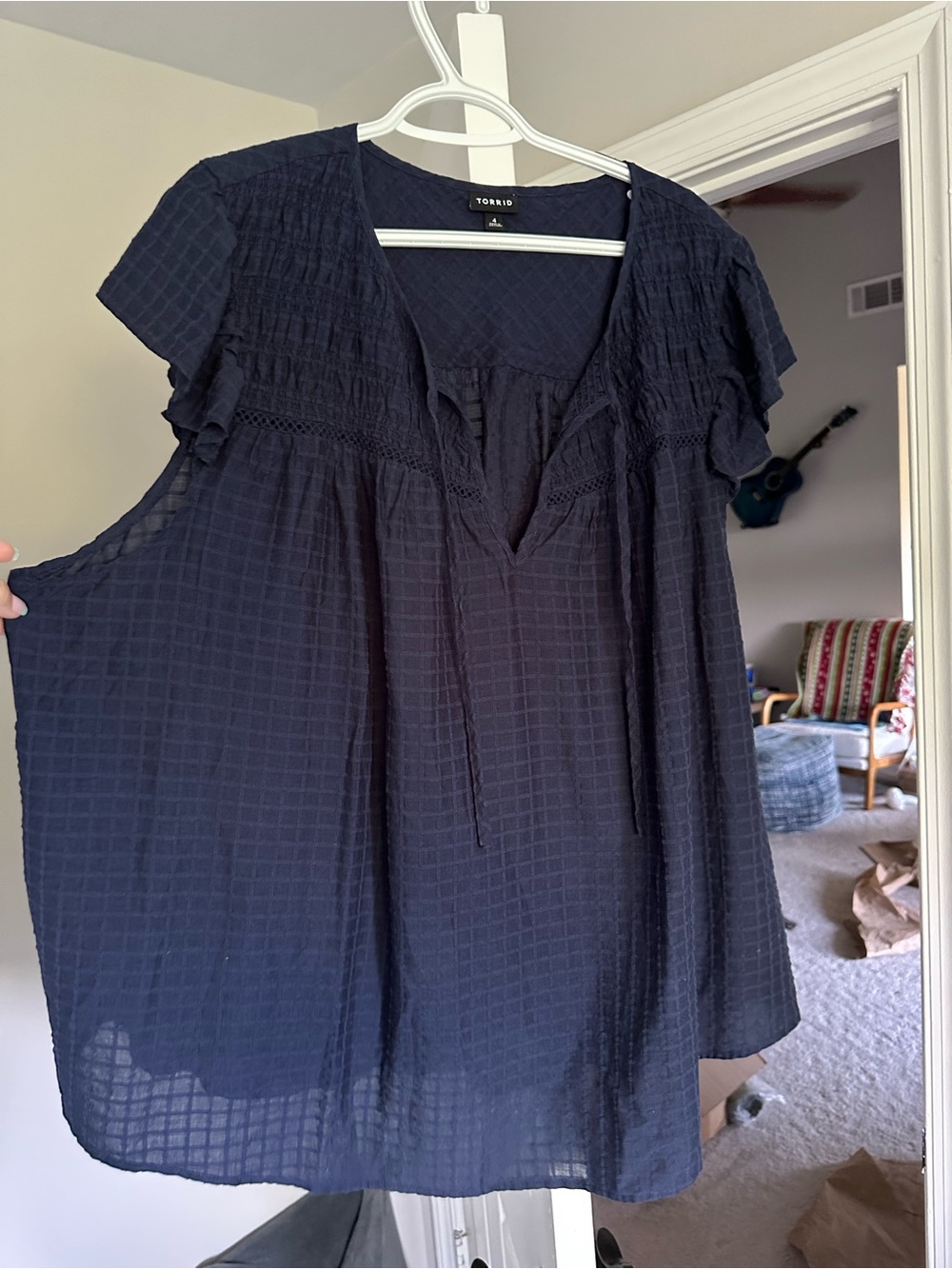 Torrid Smocked Yoke Top, size 4x